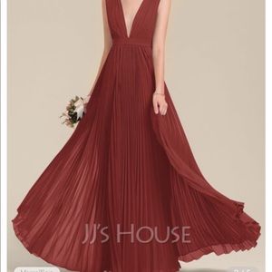 Dark Orange Bridesmaid Dress